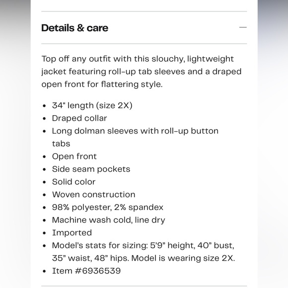 Max Studio Black flowy lightweight jacket size 1xl - Picture 9 of 15